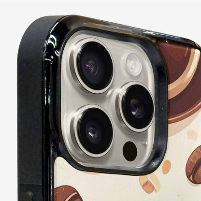 iPhone 16 Pro Max Case — Coffee Cup And Bean Pattern Seamless, Unique Phone Case Design