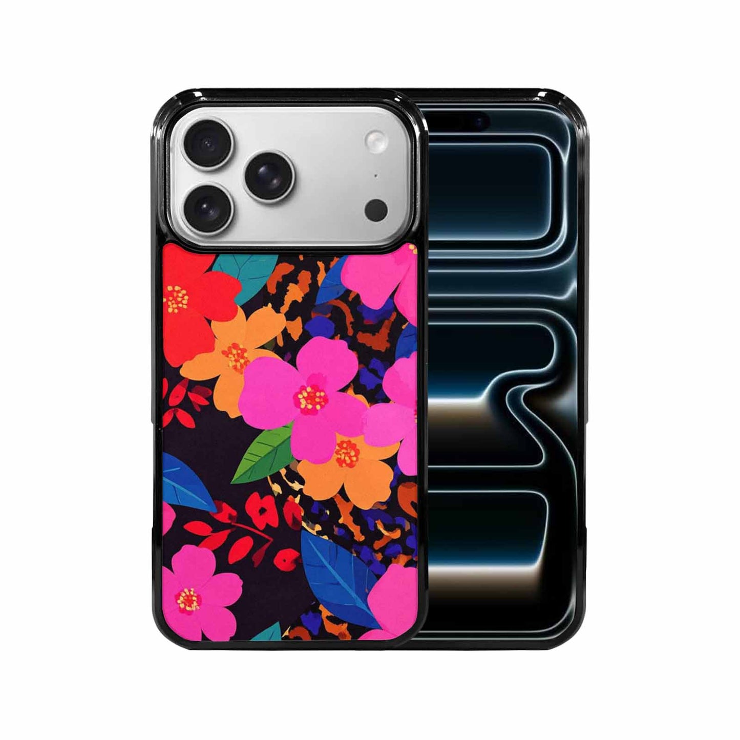 iPhone 17 Pro Max Case — Leopard Print Floral Seamless Animal Print, Custom Printed Phone Case