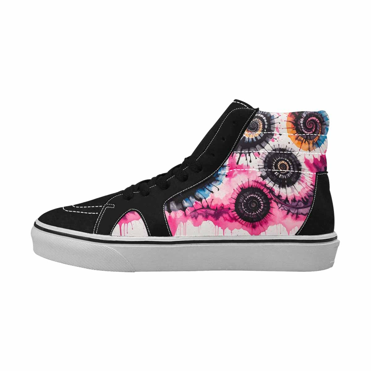 MEN'S Tie High Top Canvas Vibrant Chaos Sneakers