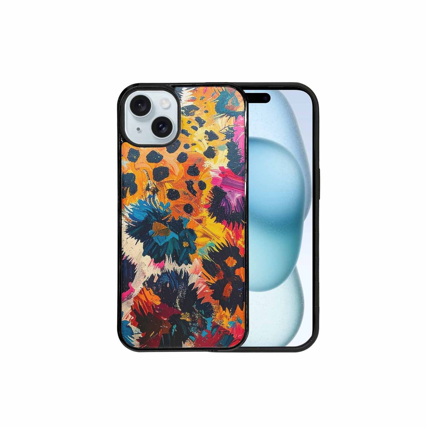 iPhone 15 Plus Case — Full Color Vibrant Animal Print Animal, Custom Designed Case Cover