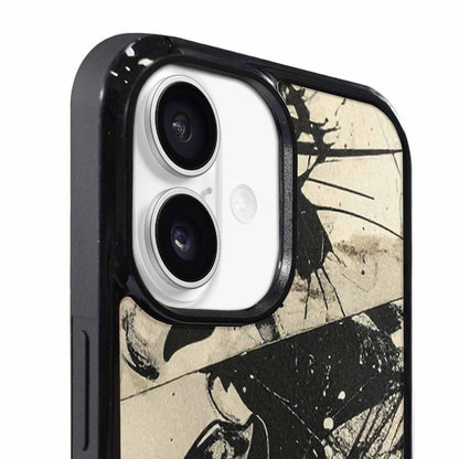 iPhone 17 Case — Black And White Solid Retro Vintage, Custom Printed Phone Case