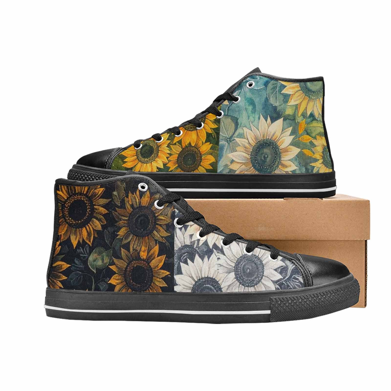 WOMEN'S Blend Melt Them High Top Canvas Vibrant Chaos Custom Shoes