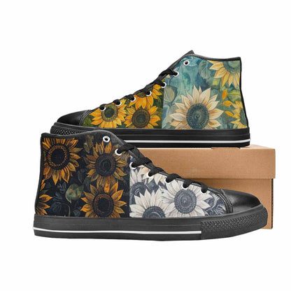 WOMEN'S Blend Melt Them High Top Canvas Vibrant Chaos Custom Shoes