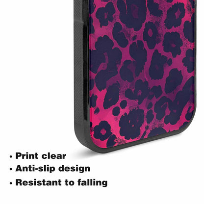 iPhone 15 Plus Case — Leopard Print Dark, Personalized Phone Case