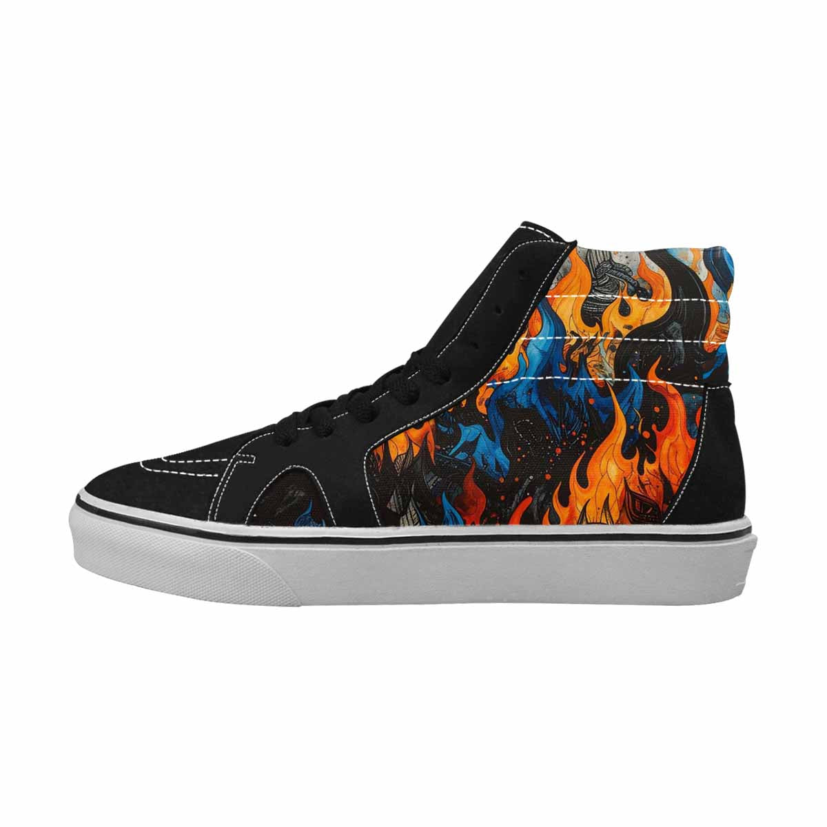 MEN'S Flame Burst High Top Canvas Dreamlike Shoes