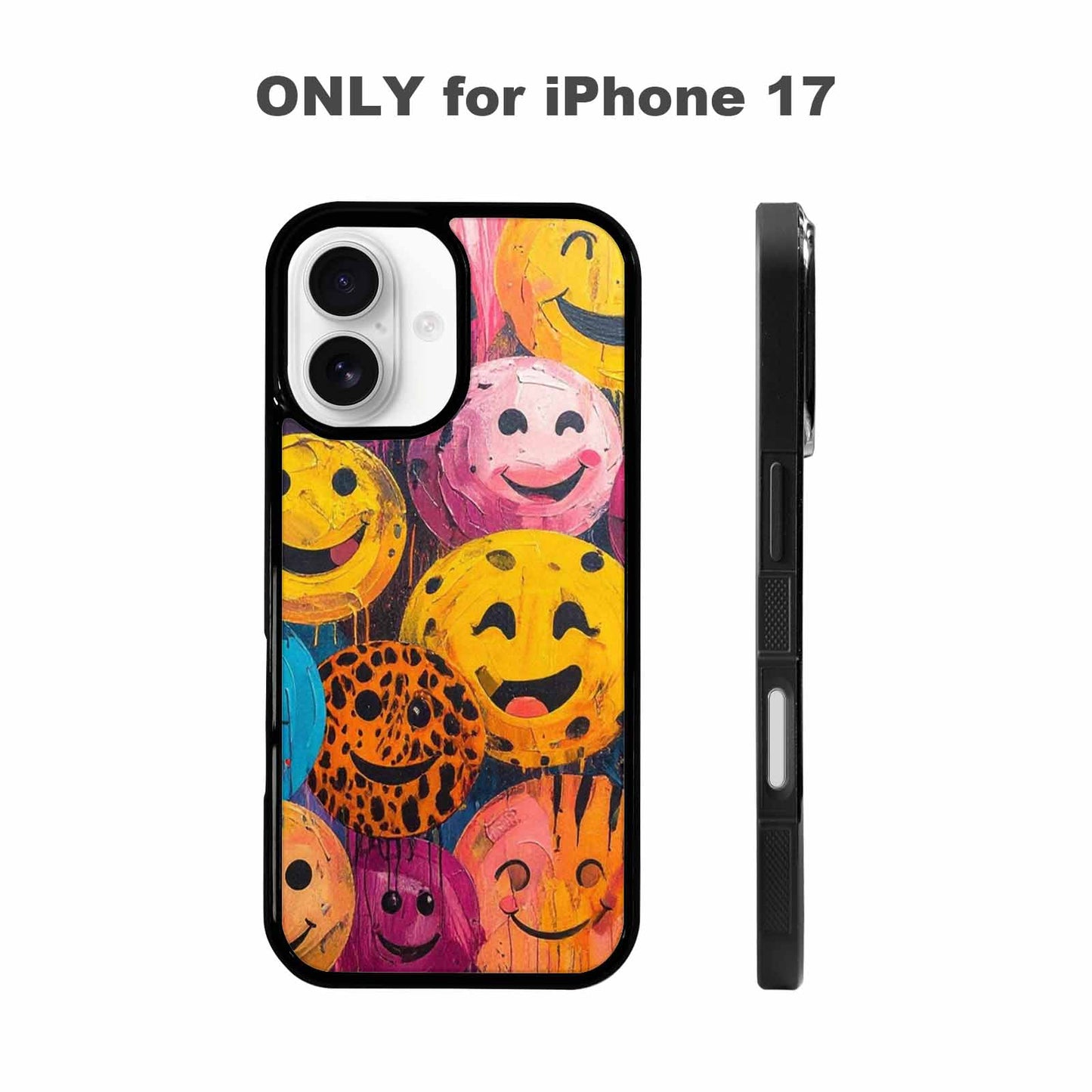 iPhone 17 Case — Smiley Faces Animal Printsmile Animal Print, Custom Phone Case
