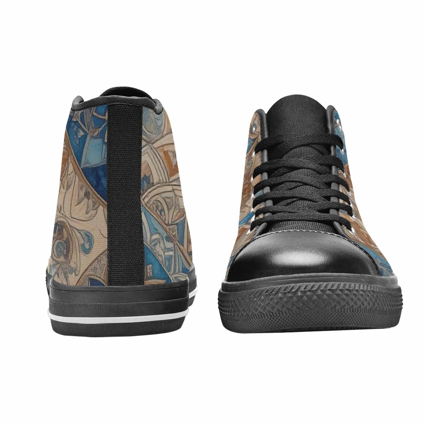 MEN'S Mandala High Top Canvas Neon Fantasy Custom Sneakers