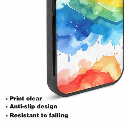 iPhone 15 Case — Watercolor Splash Abstract Pattern Seamless Repeat, Customized Protective Case