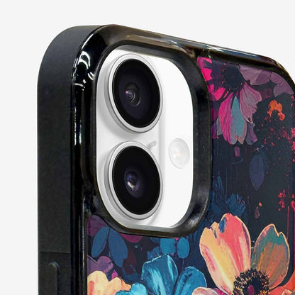 iPhone 16 Case — Shadowy Glitch Floral Pattern Hundreds Of, Personalized Phone Case