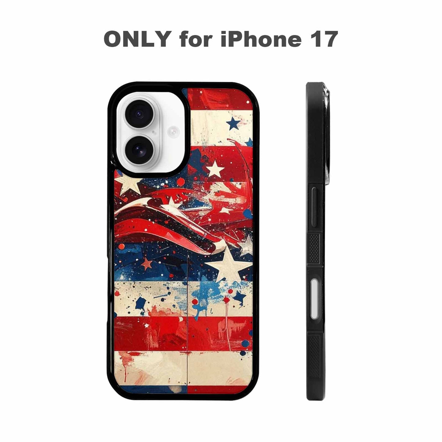 iPhone 17 Case — Patriotic Stars And Stripes Galaxy Space, Custom Made Phone Cover