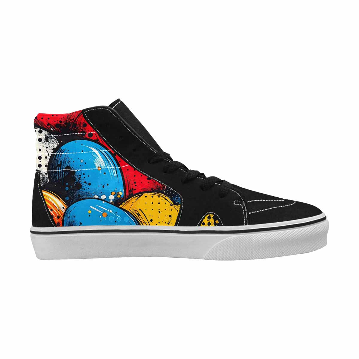 WOMEN'S Comic Book Halftone High Top Canvas Dark Academia Shoes