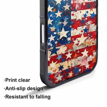iPhone 17 Pro Max Case — Patriotic Stars And Stripes Galaxy Space, Customized Protective Case