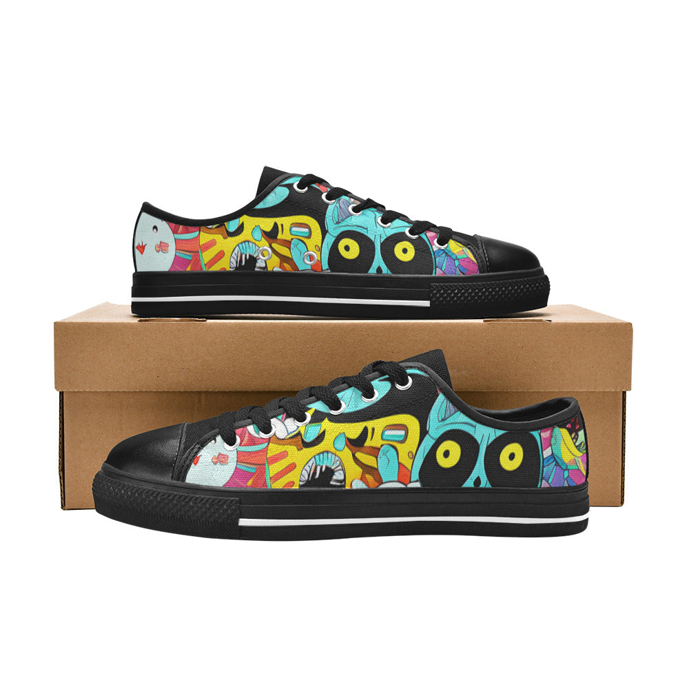 WOMEN'S Crazy Illustrations 2 Canvas Aesthetic Sneakers