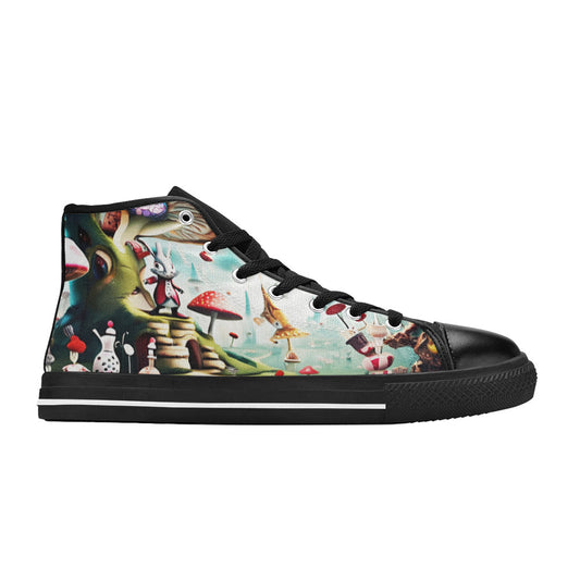 MEN'S Freaky World Wonderland Men’S High Top Canvas Dark Academia Custom Shoes