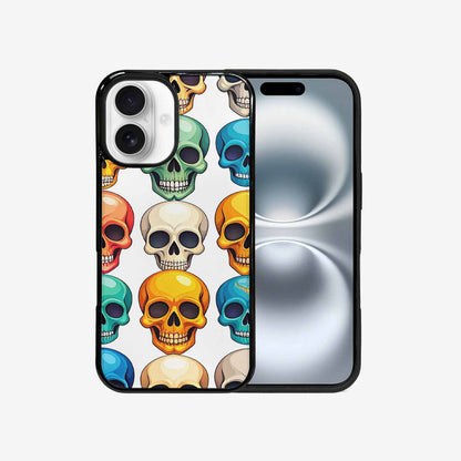 iPhone 16 Case — Vibrant Skull Seamless, Personalized Phone Case
