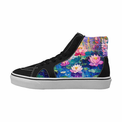 MEN'S Full Color Vibrant Monet High Top Canvas Kaleidoscope Sneakers