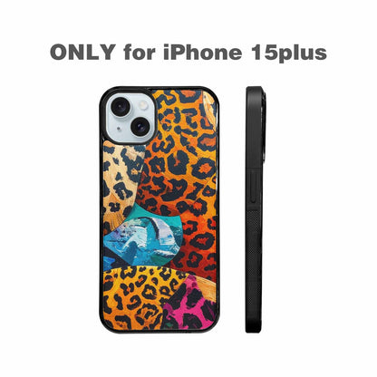 iPhone 15 Plus Case — Full Color Vibrant Animal Print Animal, Customized Protective Case