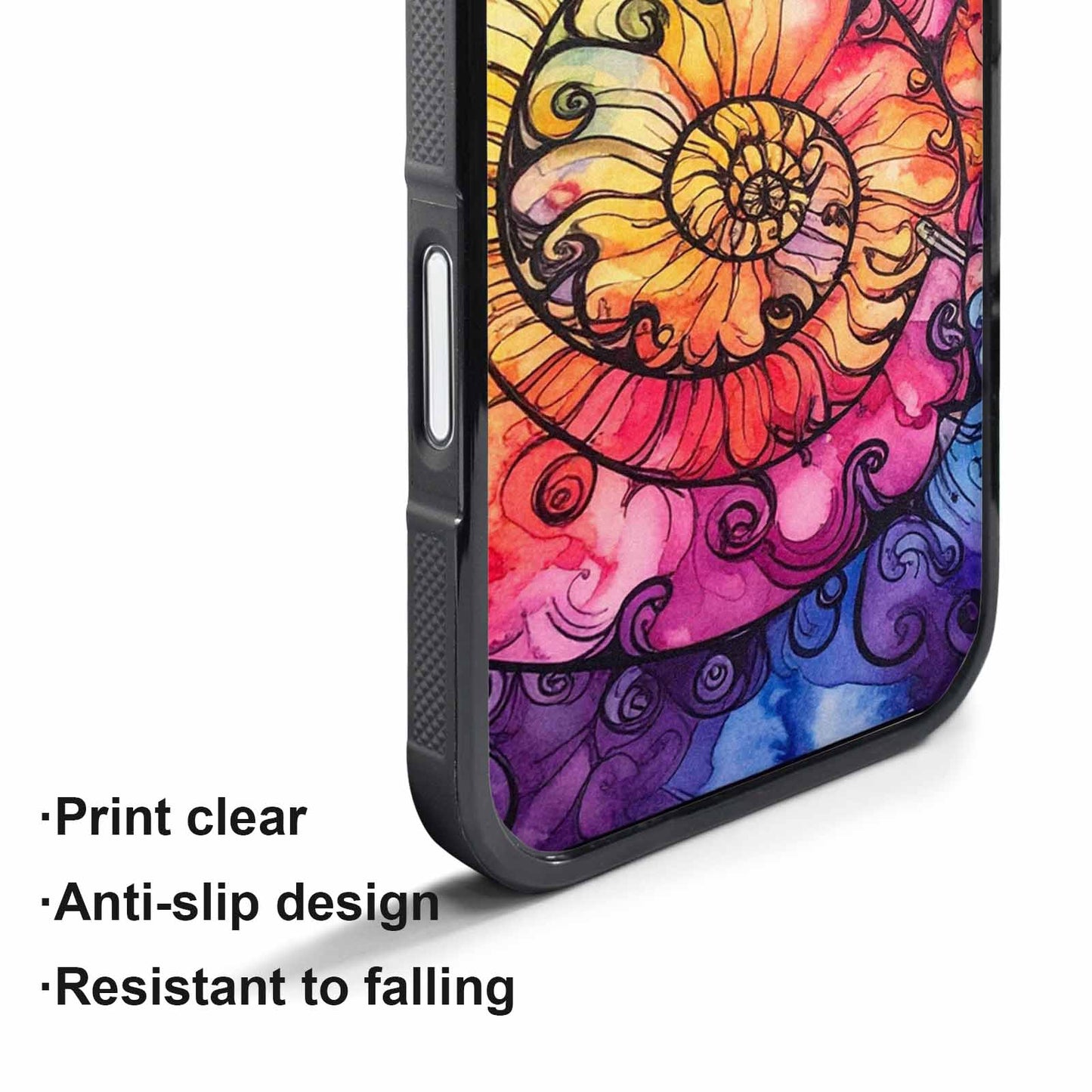 iPhone 17 Air Case — Tie Dye Swirls Black White Tie, Custom Made Phone Cover