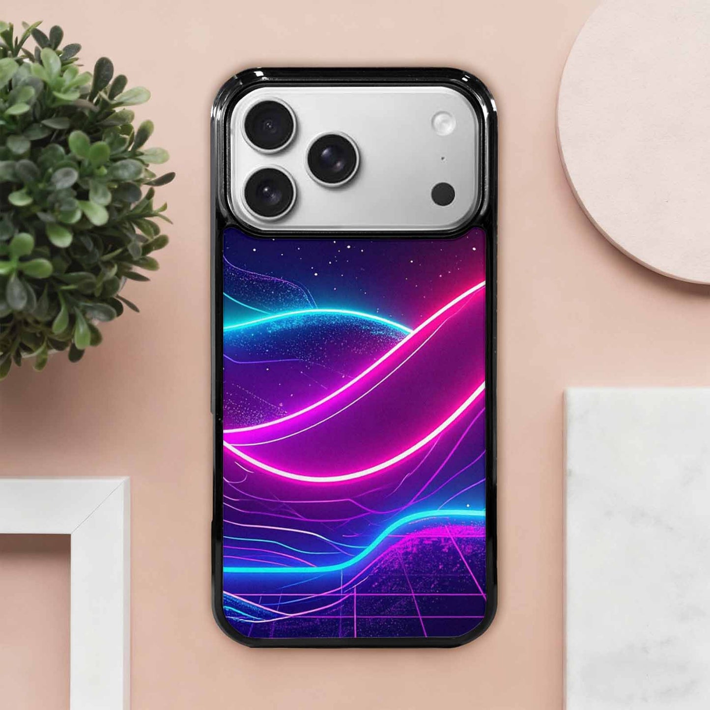 iPhone 17 Pro Max Case — Neon Cartoon Art Pattern Retro Vintage, Customized Protective Case