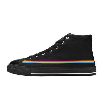 WOMEN'S Pansexual Flag 3 Pride LGBT High Top Canvas Custom Shoes