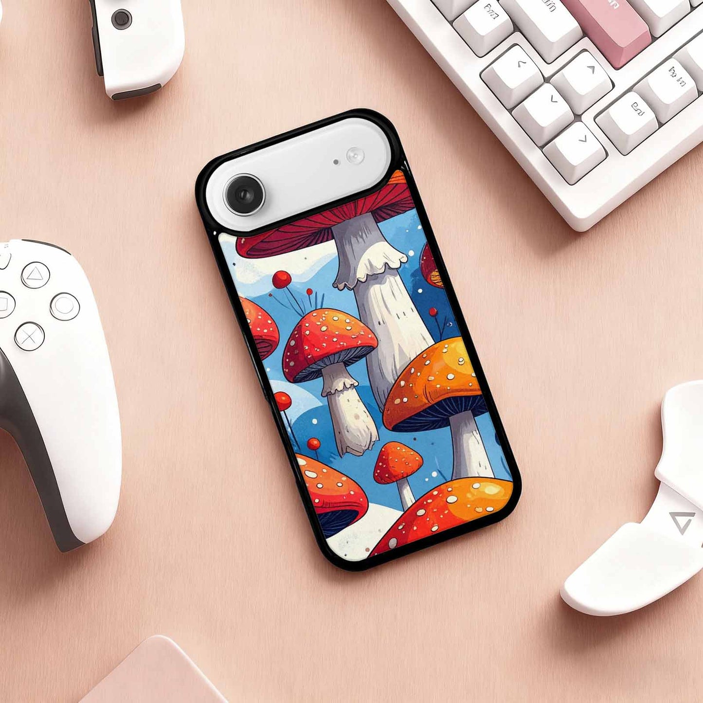 iPhone 17 Air Case — Vivid Winter Mushroom Seamless Cartoon Cute, Custom Print Case Cover