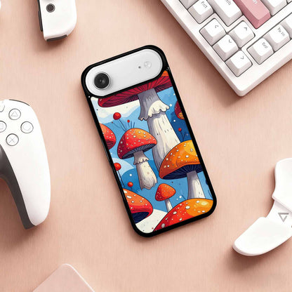 iPhone 17 Air Case — Vivid Winter Mushroom Seamless Cartoon Cute, Custom Print Case Cover