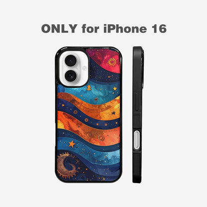 iPhone 16 Case — Steampunk Galaxy Art Seamless Pattern Vibrant, Personalized Phone Case