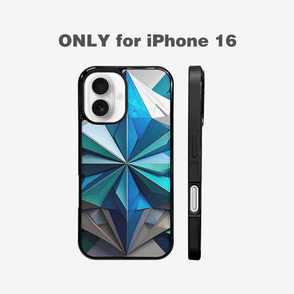 iPhone 16 Case — Geometric Origami Art Pattern, Custom Phone Case