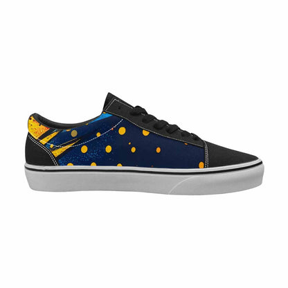 WOMEN'S Comic Halftone Lace-Up Canvas Dark Academia Sneakers