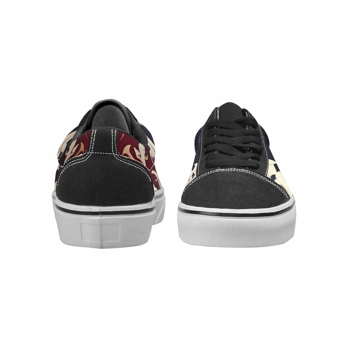 WOMEN'S Damask Ornamental Wallpaper Canvas Lace-Up Grunge Custom Sneakers