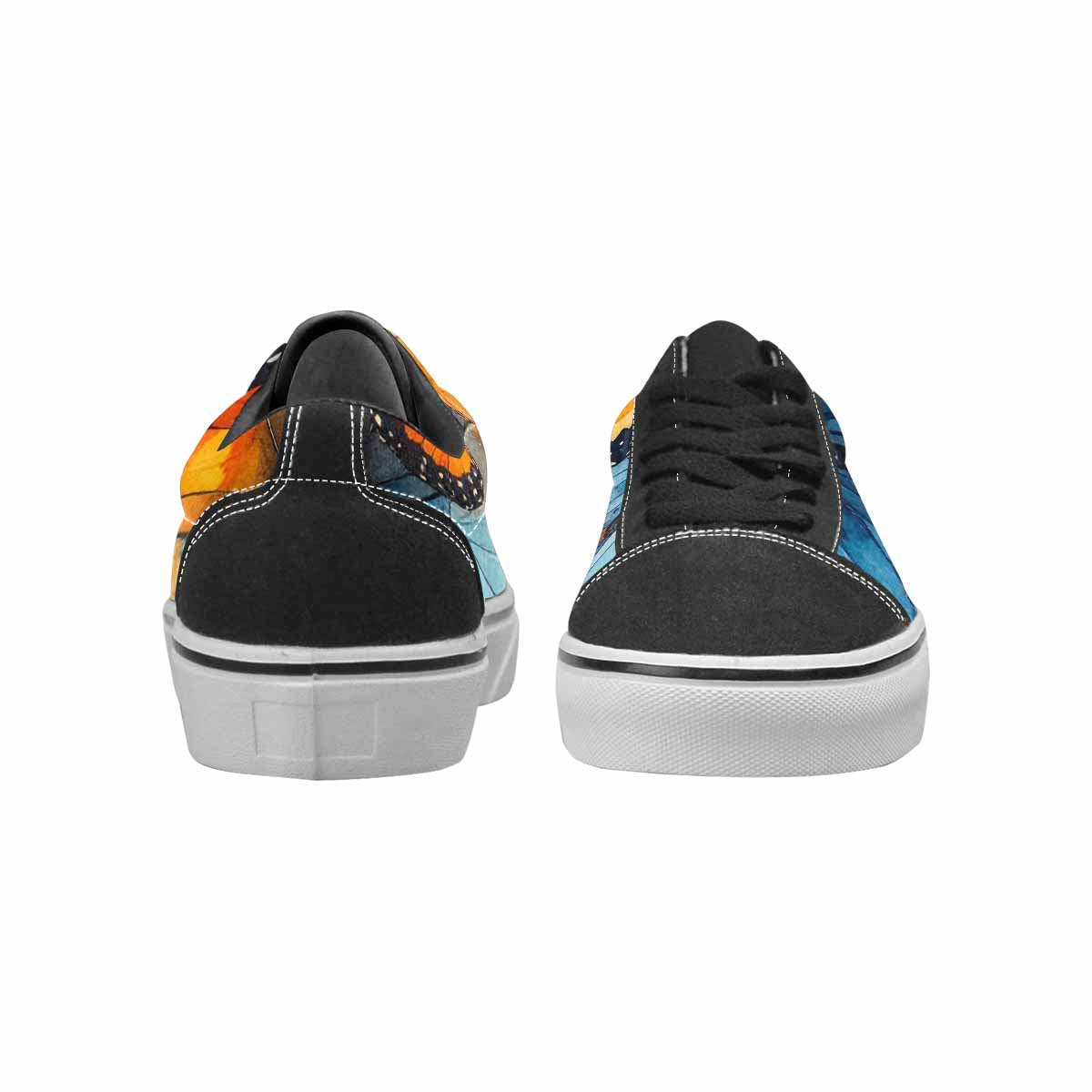 WOMEN'S Butterfly Wing Canvas Lace-Up Vibrant Chaos Sneakers