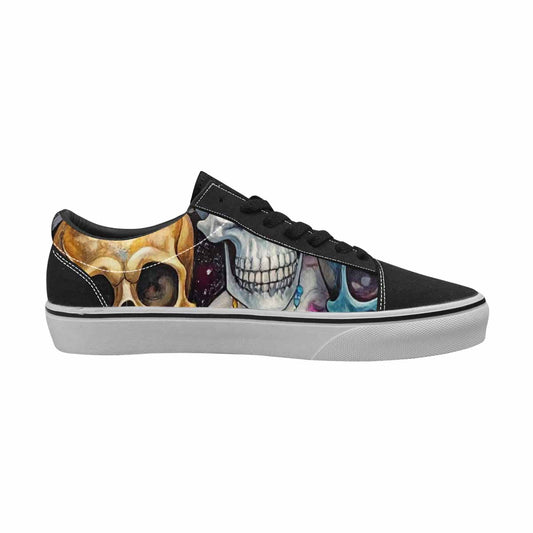WOMEN'S Skulls  Marble Skulls Lace-Up Canvas Aesthetic Custom Shoes