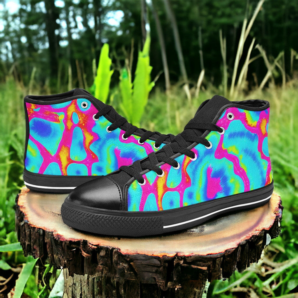 Tie Dye Splash Retro Men - Freaky Shoes®