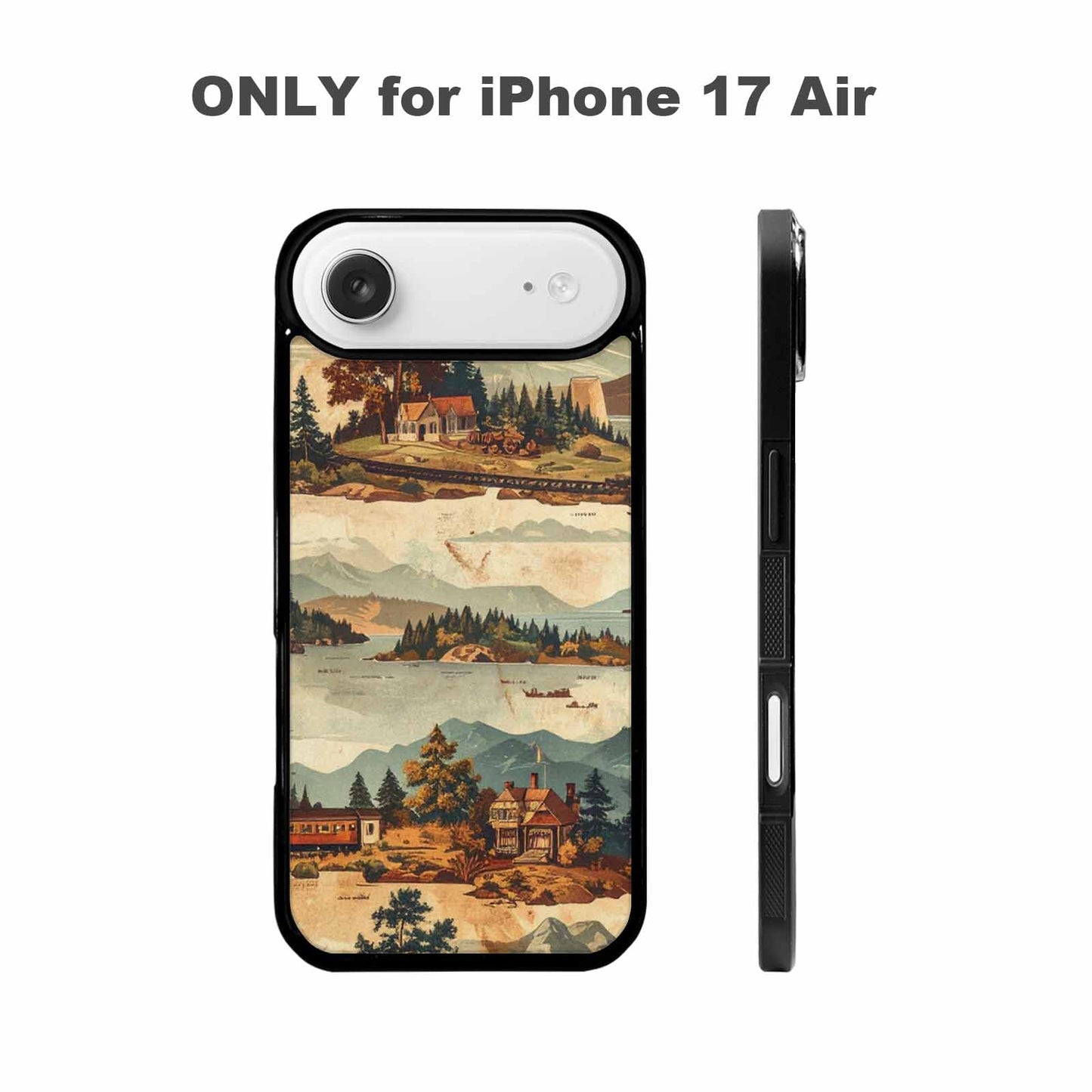 iPhone 17 Air Case — Vintage Travel Artwork Pattern Retro Vintage, Personalized Phone Case