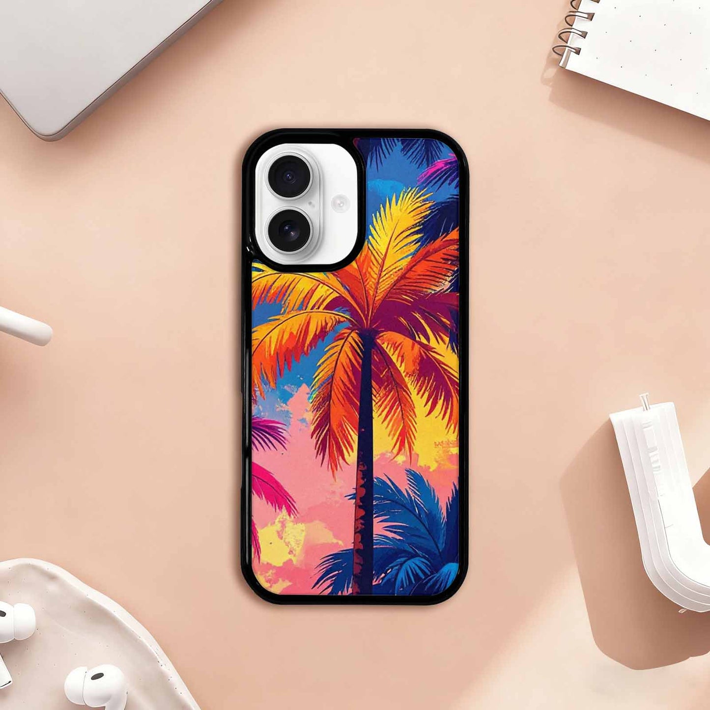 iPhone 17 Case — Chrome Bling Palm Original Art, Original Design Phone Case