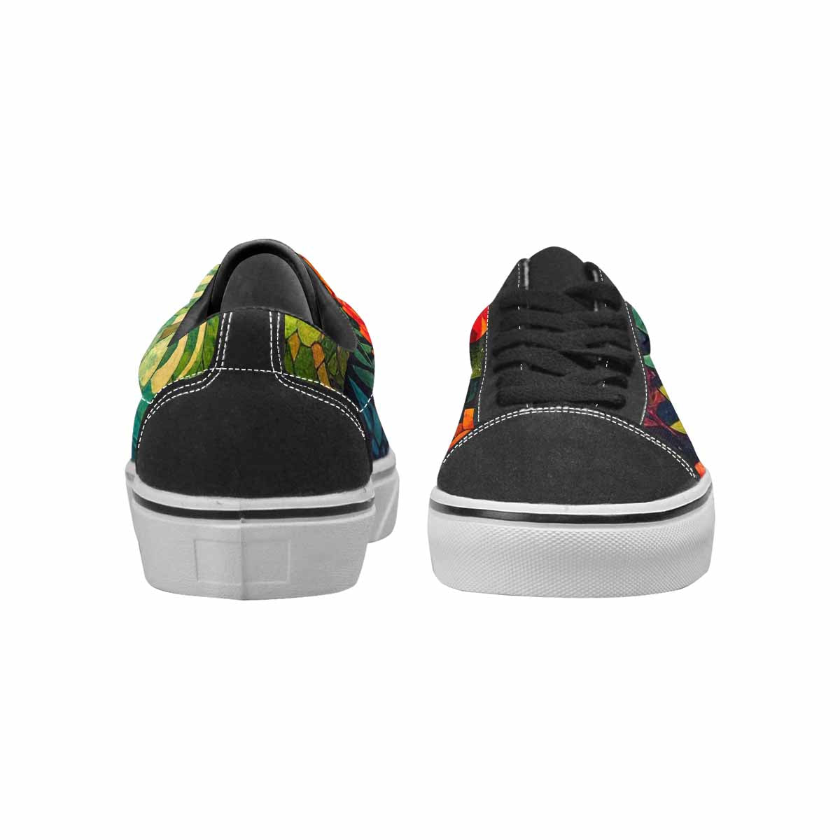 WOMEN'S Dinosaur Silhouette Canvas Lace-Up Y2K Custom Sneakers