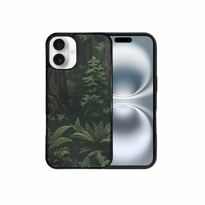 iPhone 16 Plus Case — Seamless Pattern Ancient Redwood Forest Giant, Customized Protective Case