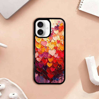 iPhone 17 Case — Full Color Vibrant Heart Original Art, Custom Phone Case