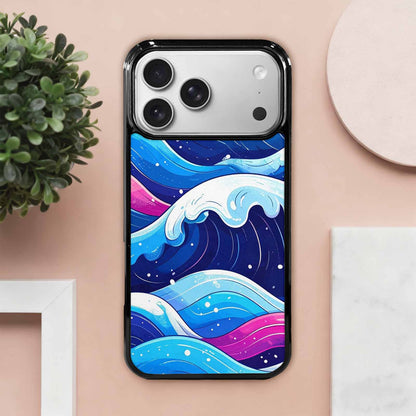 iPhone 17 Pro Max Case — Glossy Winter Wave Cartoon Cute, Custom Designed Case Cover