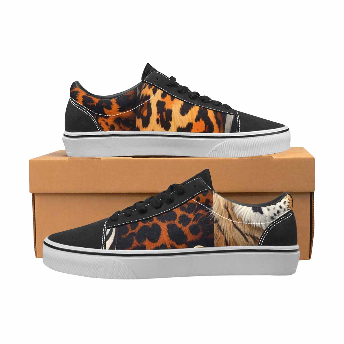 MEN'S Animal Print Canvas Lace-Up Aesthetic Sneakers