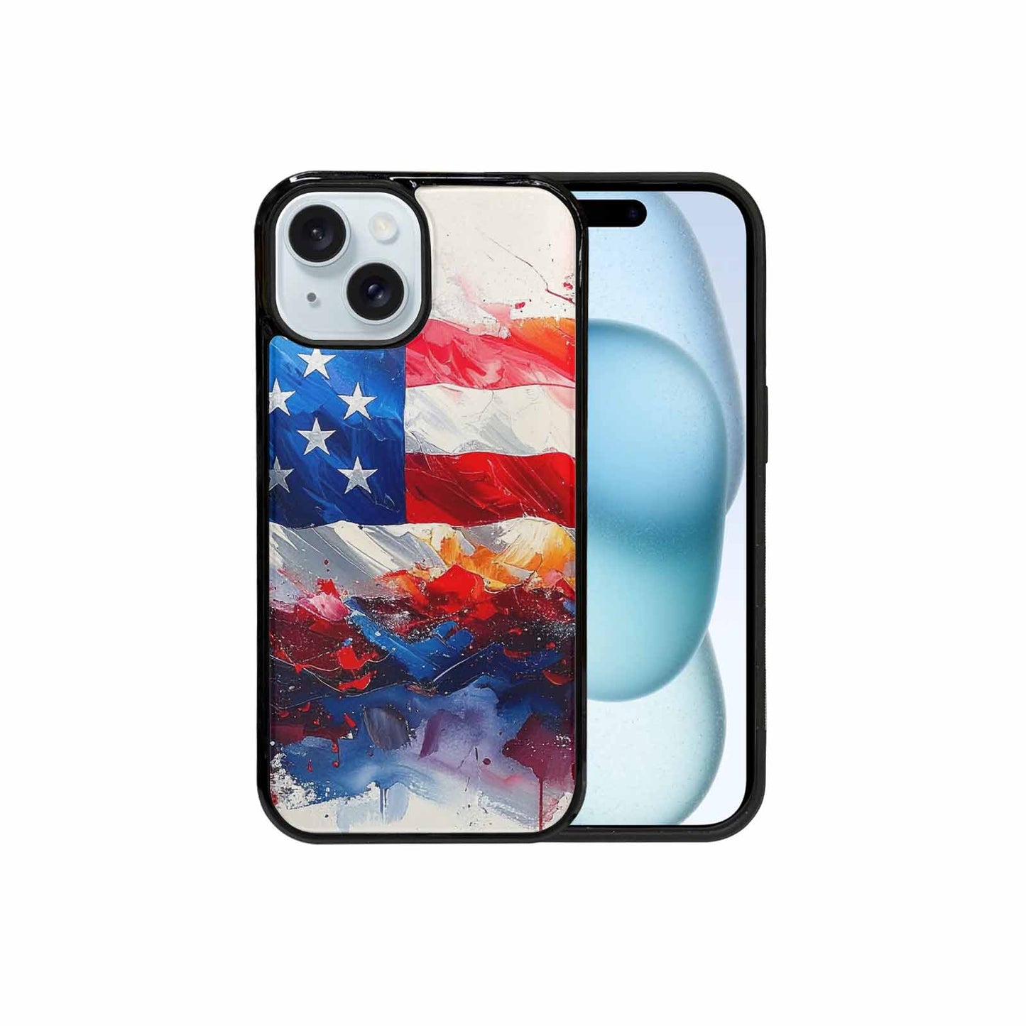 iPhone 15 Case — Usa Flag Stars And Stripes Art, Custom Art Phone Cover
