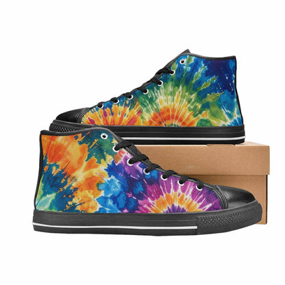 WOMEN'S Tie Dye Mixed Style High Top Canvas Dark Academia Shoes