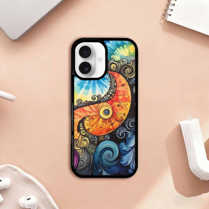 iPhone 17 Case — Tie Dye Swirls (black Tie Dye, Custom Print Case Cover