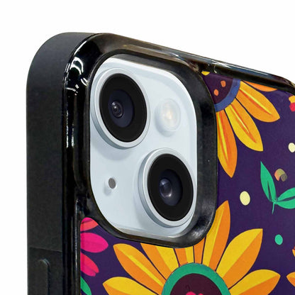iPhone 15 Case — Sunflowers Hundreds Of Skulls Art Seamless, Custom Printed Phone Case