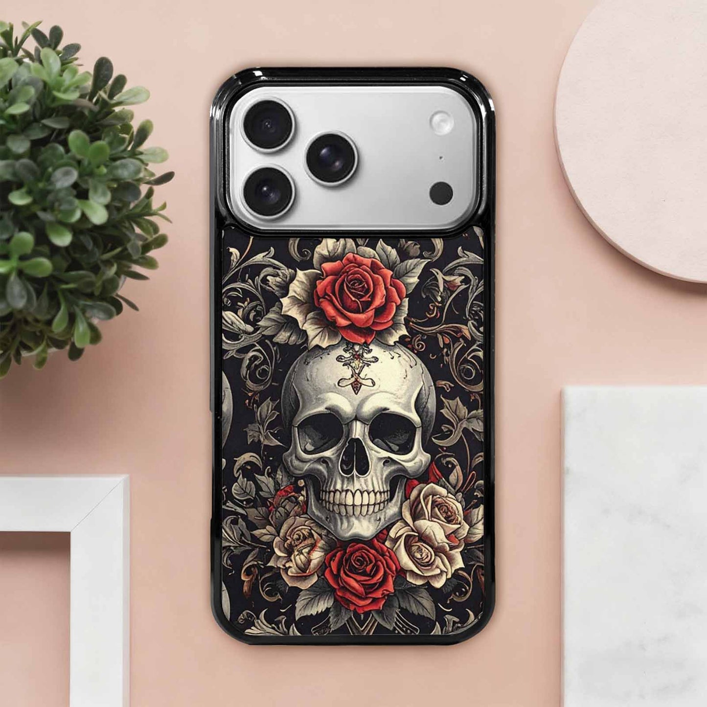 iPhone 17 Pro Max Case — Skull Dark Art Gothic Print Gothic, Custom Printed Phone Case