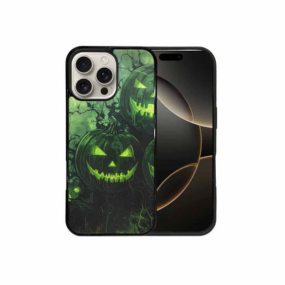 iPhone 16 Pro Max Case — Halloween Glowing Jackolantern Personalized Phone Cover, Customized Protective Case