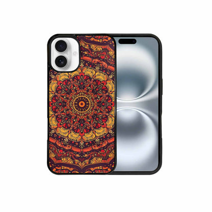 iPhone 16 Plus Case — Mandala Lions Art Seamless Pattern Vibrant, Custom Phone Case