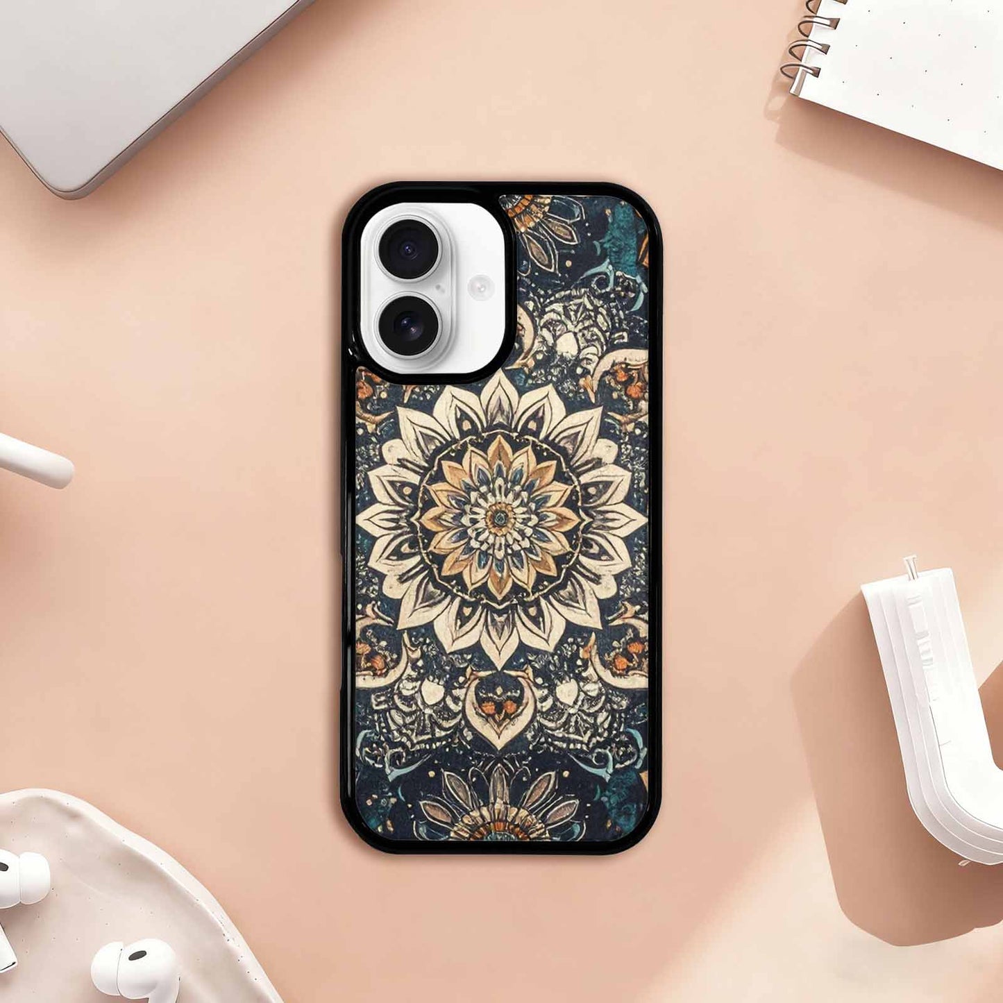 iPhone 17 Case — Small Mandala Pattern, Randomly Floral, Customized Protective Case
