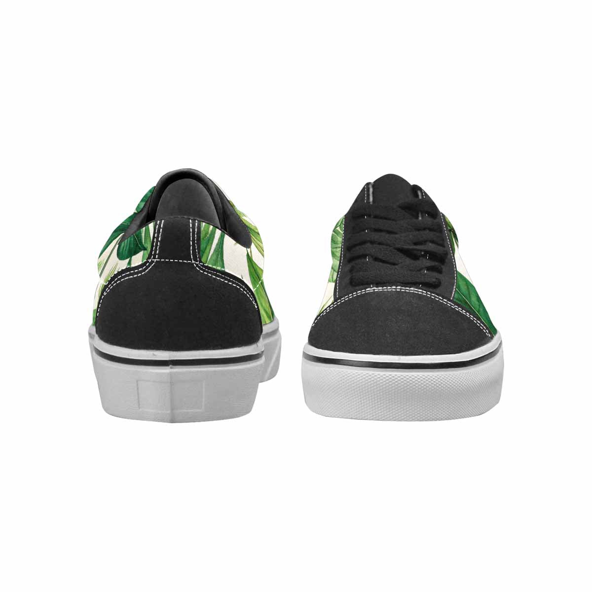 WOMEN'S Seven-Point Palmate Leaf Canvas Lace-Up Wallpaper Art Sneakers