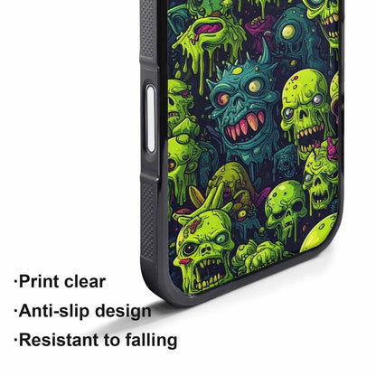 iPhone 17 Pro Max Case — Toxic Radioactive Creature Pattern Original Art, Original Design Phone Case